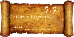 Tollár Fiorella névjegykártya